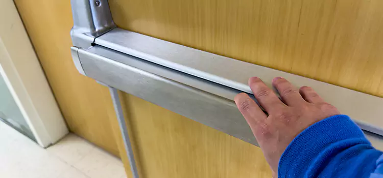 Installing a Push Bar on a Door Palestine